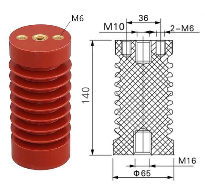 Switchgear High Voltage Busbar Insulator Support 12 KV M12 1