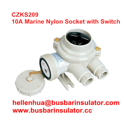 10A marine nylon watertight plastic CZKS209 1144/R/FS marine rotary switch and socket