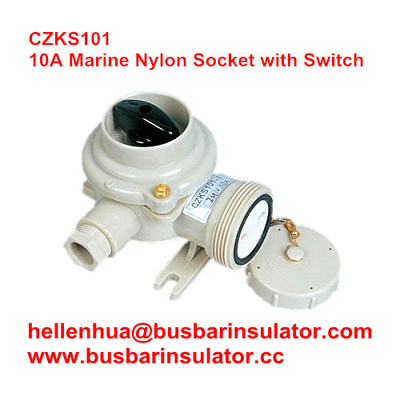 10A marine nylon CZKS101 1144/FS waterproof electricsocket with switch