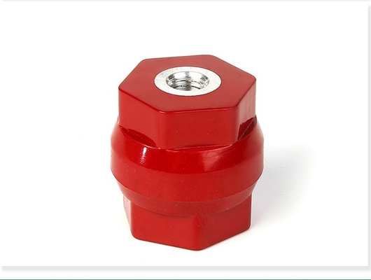 Durm type electrical busbar insulator connector M10*40mm PF material red colour