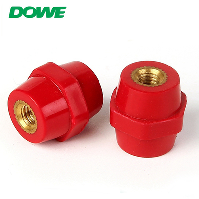 BMC Polyester Standoff Insulators For Busbar Red Hexagonal