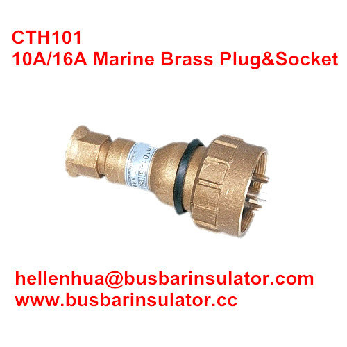 10A/16A marine brass plug&socket CTH101 high current brass electrical