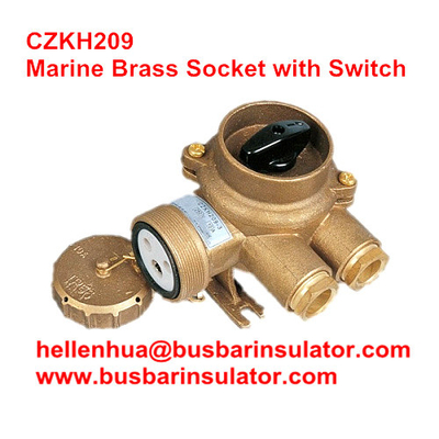 10A/16A marine brasswaterproof rotary switch outlet CZKH201 IP56