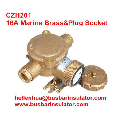 10A/16A marine brass plug&amp;socket CTH101 high current brass electrical plug in bulk