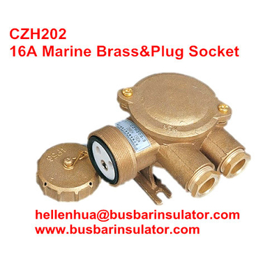 10A/16A marine brass plug&amp;socket CTH101 high current brass electrical plug in bulk