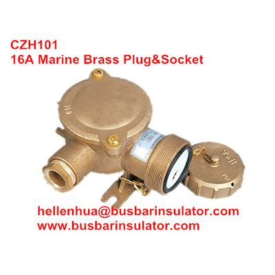 10A/16A marine brass plug&amp;socket CTH101 high current brass electrical plug in bulk