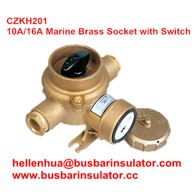 10A/16A marine brasswaterproof rotary switch outlet CZKH201 IP56