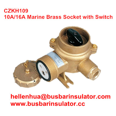 10A/16A marine brasswaterproof rotary switch outlet CZKH201 IP56