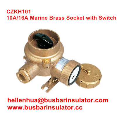 10A/16A marine brasswaterproof rotary switch outlet CZKH201 IP56