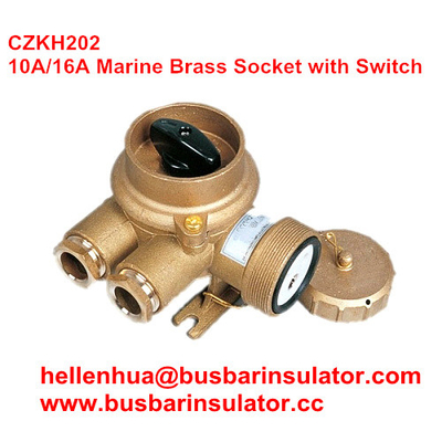 10A/16A marine brasswaterproof rotary switch outlet CZKH201 IP56