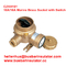 10A/16A marine brass socket with switch CZKH109 IP56 adopted standard DIN89263