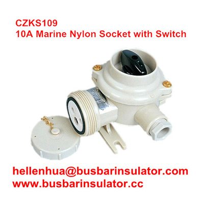 10A marine nylon watertight plastic CZKS209 1144/R/FS marine rotary switch and socket