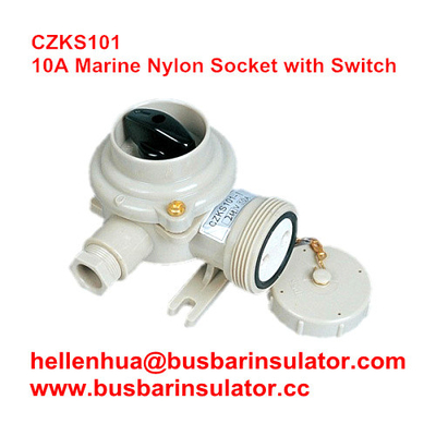 10A watertight plastic CZKS202 1144/R/FS marine rotary switch and socket