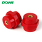 Red Hexagonal Busbar Support Insulator Wire Holder Low Voltage M8 20mm