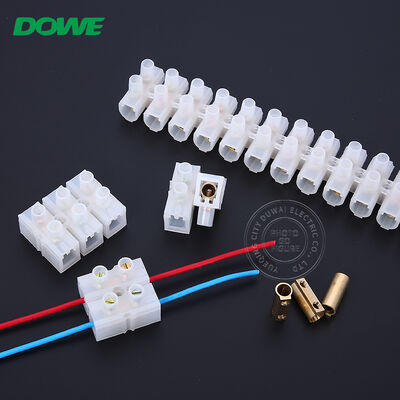 DUWAI PA66 Nylon X3 PVC Screw Terminal Block 10A 450V for Reliable Electrical Wire Connection
