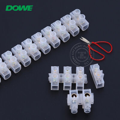 DUWAI PA66 Nylon X3 PVC Screw Terminal Block 10A 450V for Reliable Electrical Wire Connection