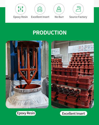 DUWAI 40.5KV TG3-35Q 395X2Indoor Post Insulator Standoff Epoxy Resin APG Technology Insulator For Distribution Cabinet  Epoxy Resin Insulator for High Voltage Cabinet Contact Box for Indoor Switch