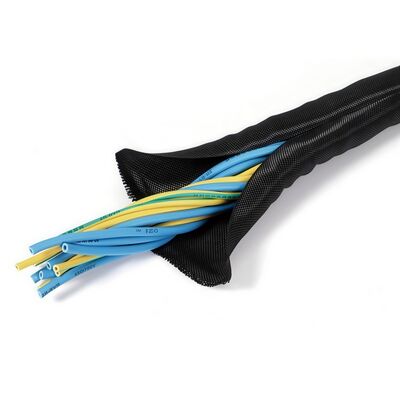 DW3000 Split Braided Cable Sleeve UL94-V0 Flame Retardant for Automotive Wiring Protection