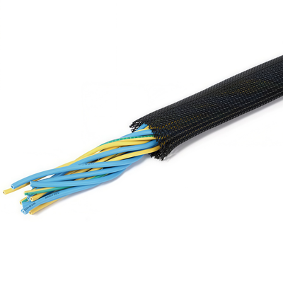 DWPETFR High Temperature Resistant Split Braided Sleeve for Automotive Wire Harness Protection