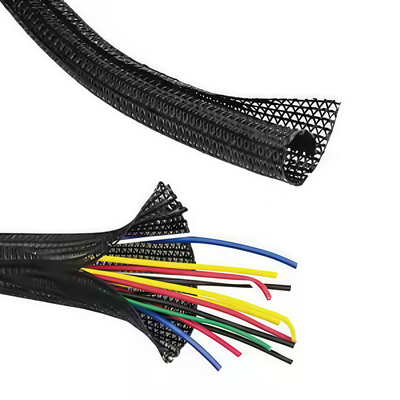 DWPETFR High Temperature Resistant Split Braided Sleeve for Automotive Wire Harness Protection