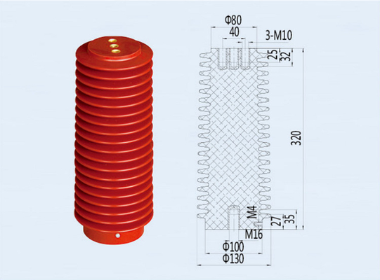 DOWE 35KV High Voltage Epoxy ResinTransducer Sensor Display For Switchgear Electrical Cabinet